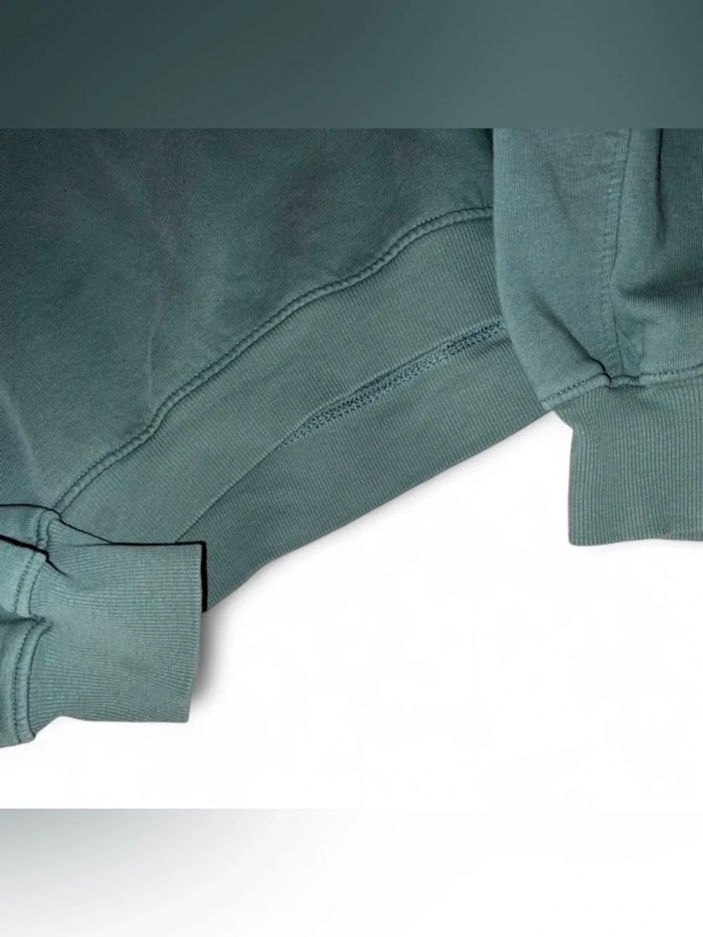 Zara Forest Green Cropped Crewneck Sweatshirt - Women - Picture 3 of 4